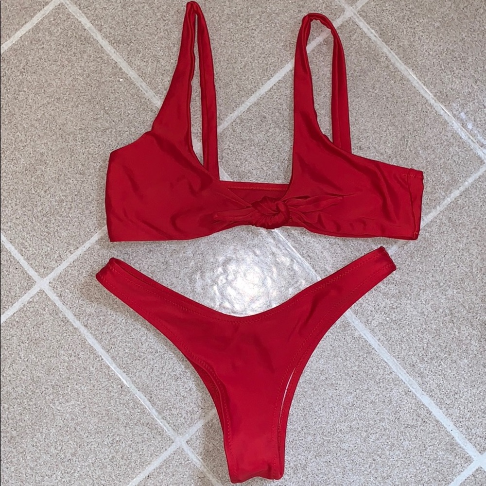 Cheeky Red Zaful Bathing Suit